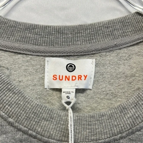 NWT Sundry Striped California Pullover Sweatshirt Women's 0/XS - Picture 2 of 4